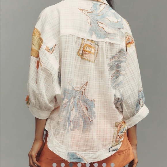 Pilcro batwing printed buttondown shirt - Picture 2 of 4